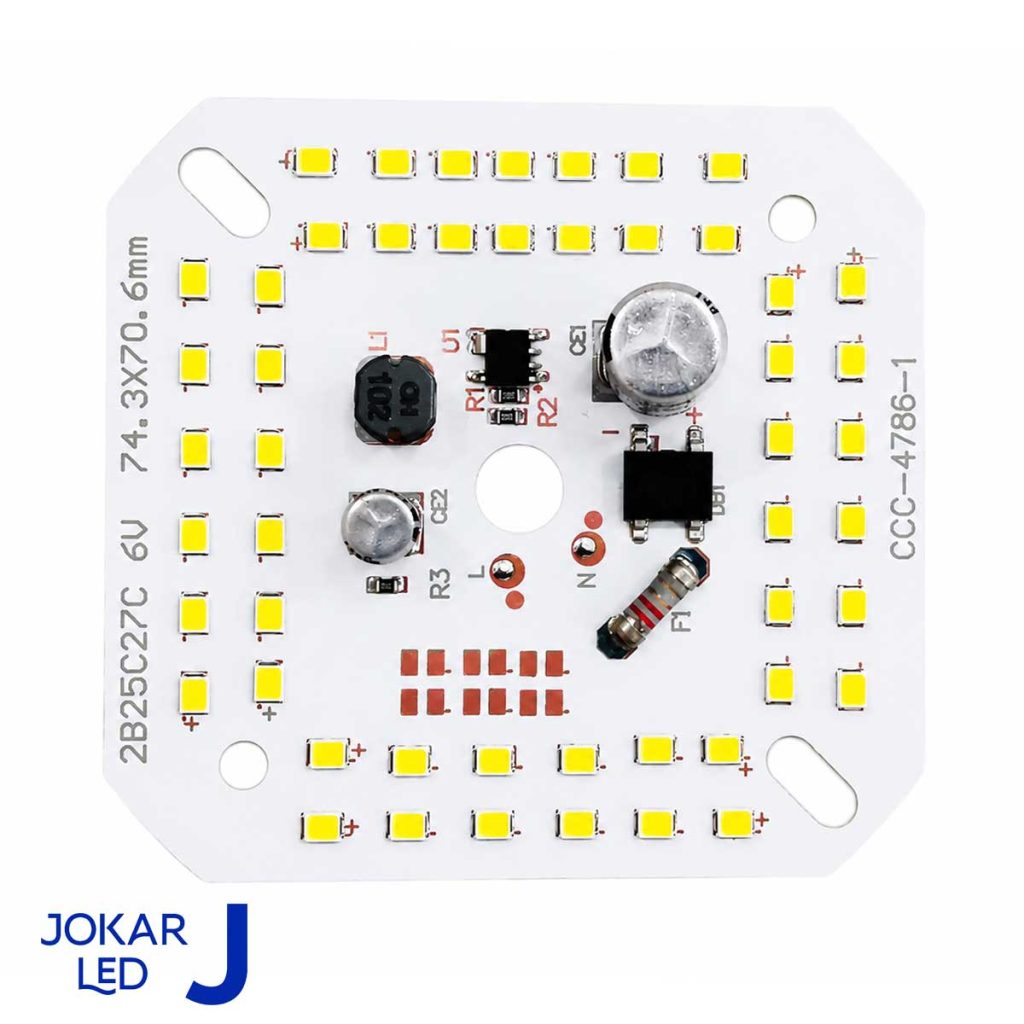 چیپ ال ای دی ۵۰ وات DOB مناسب تعمیر پروژکتور و چراغ LED